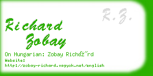 richard zobay business card